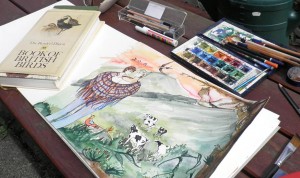 image of work in progress on table