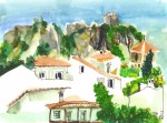 painting of gaucin in andalucia